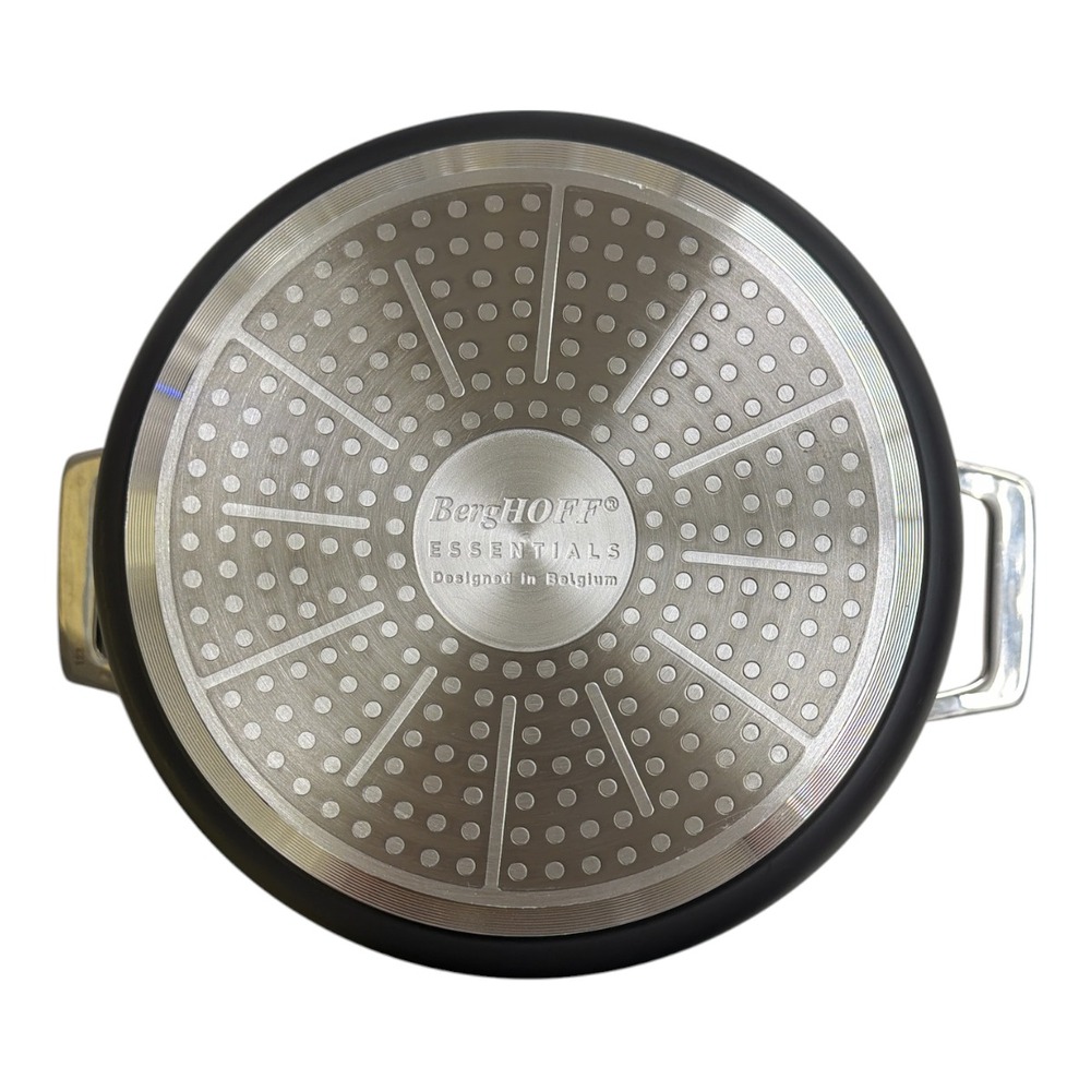 BergHOFF Essentials Nonstick Hard Anodized 8" Stockpot 3.3qt. With Glass Lid - Picture 4 of 5